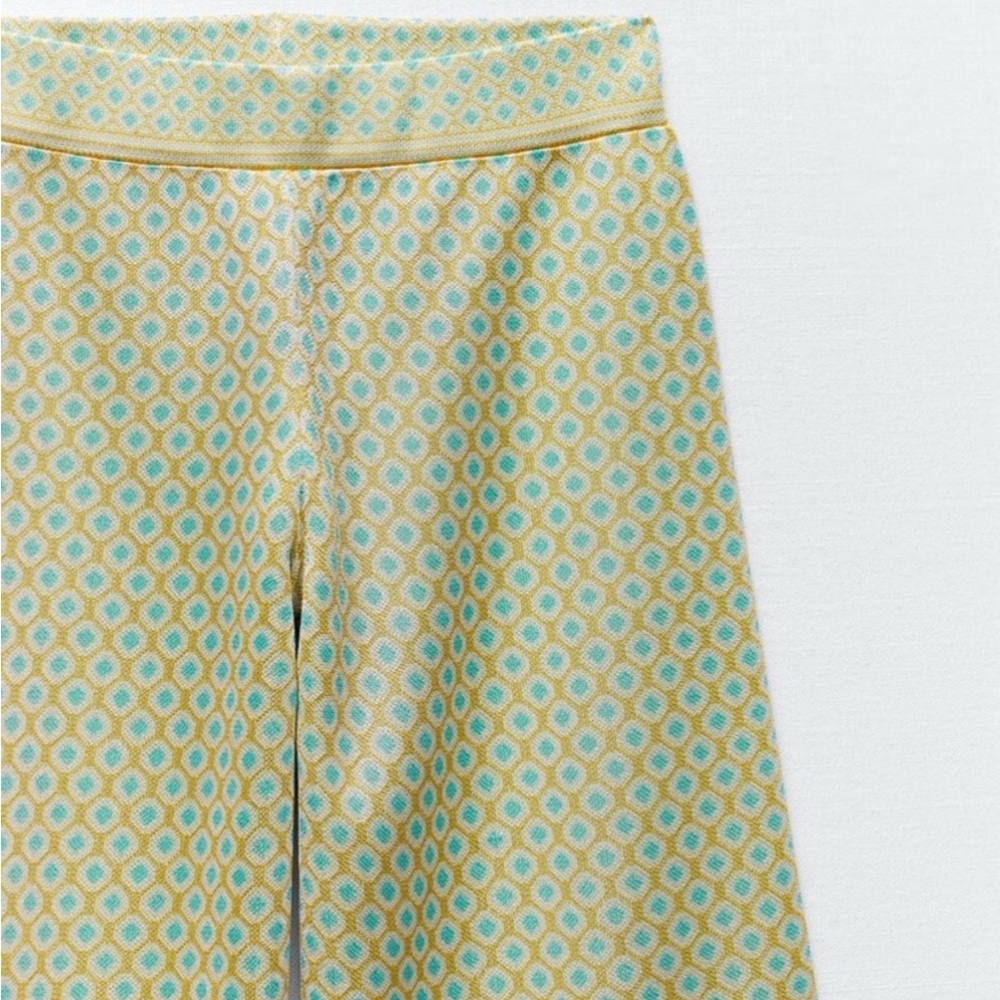 NWT ZARA Blogger Favorite Diamond Jacquard Knit Top & Pants - Picture 9 of 11